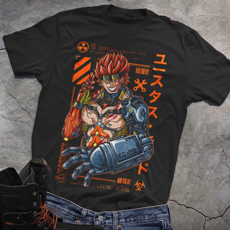 One Piece Eustass Kid Cyborg T-Shirt