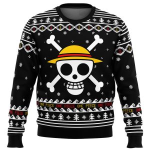 One Piece Ugly Christmas Sweatshirt-Straw Hat Pirates