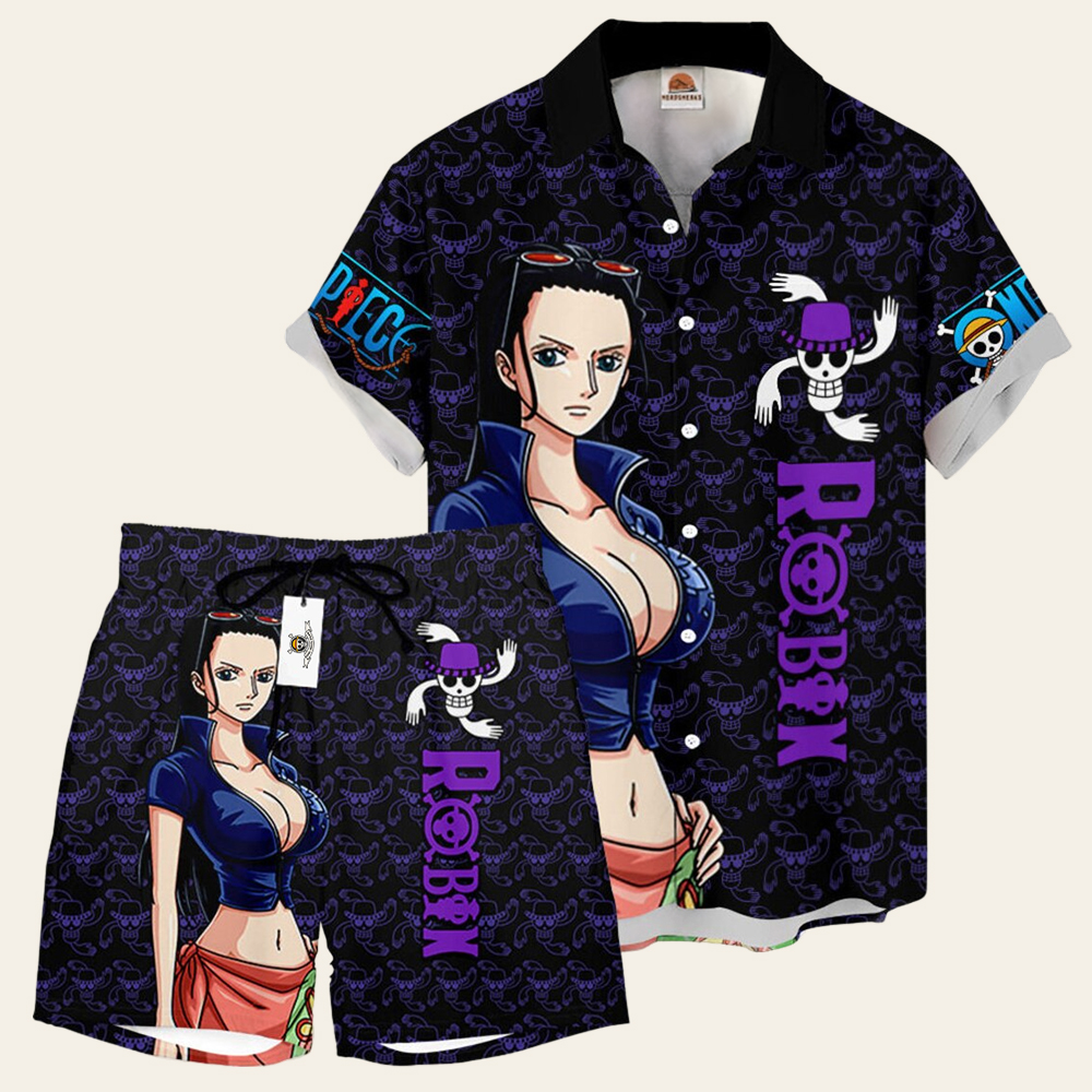Nico Robin Symbol One Piece Hawaiian Suit