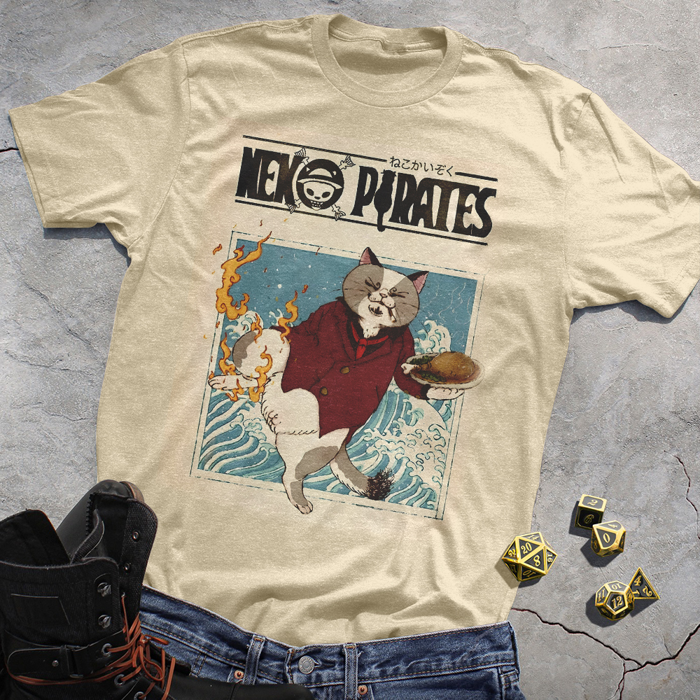 Meow Pirates One Piece Fans Print Tee.Ver 10