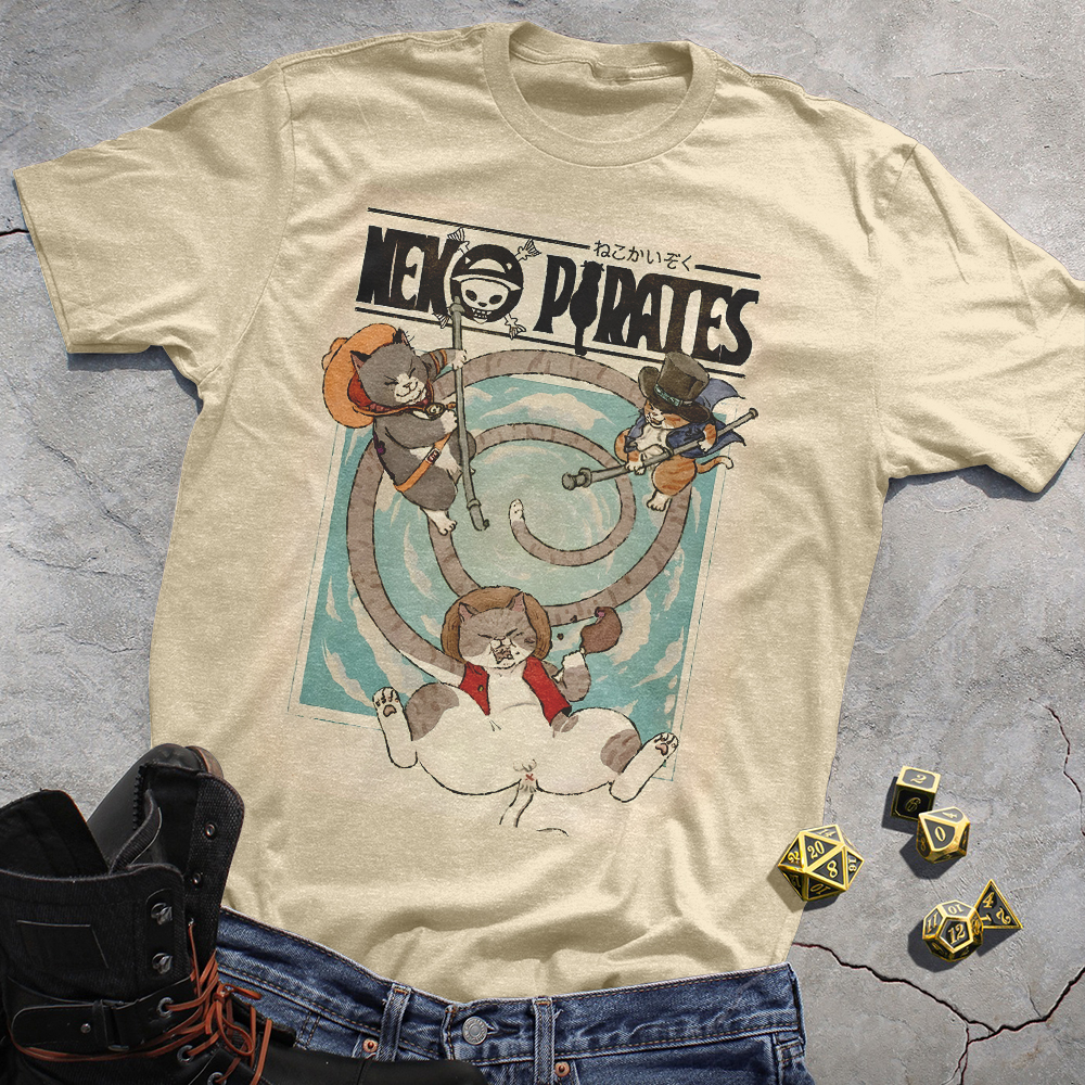 Meow Pirates One Piece Fans Print Tee.Ver 2