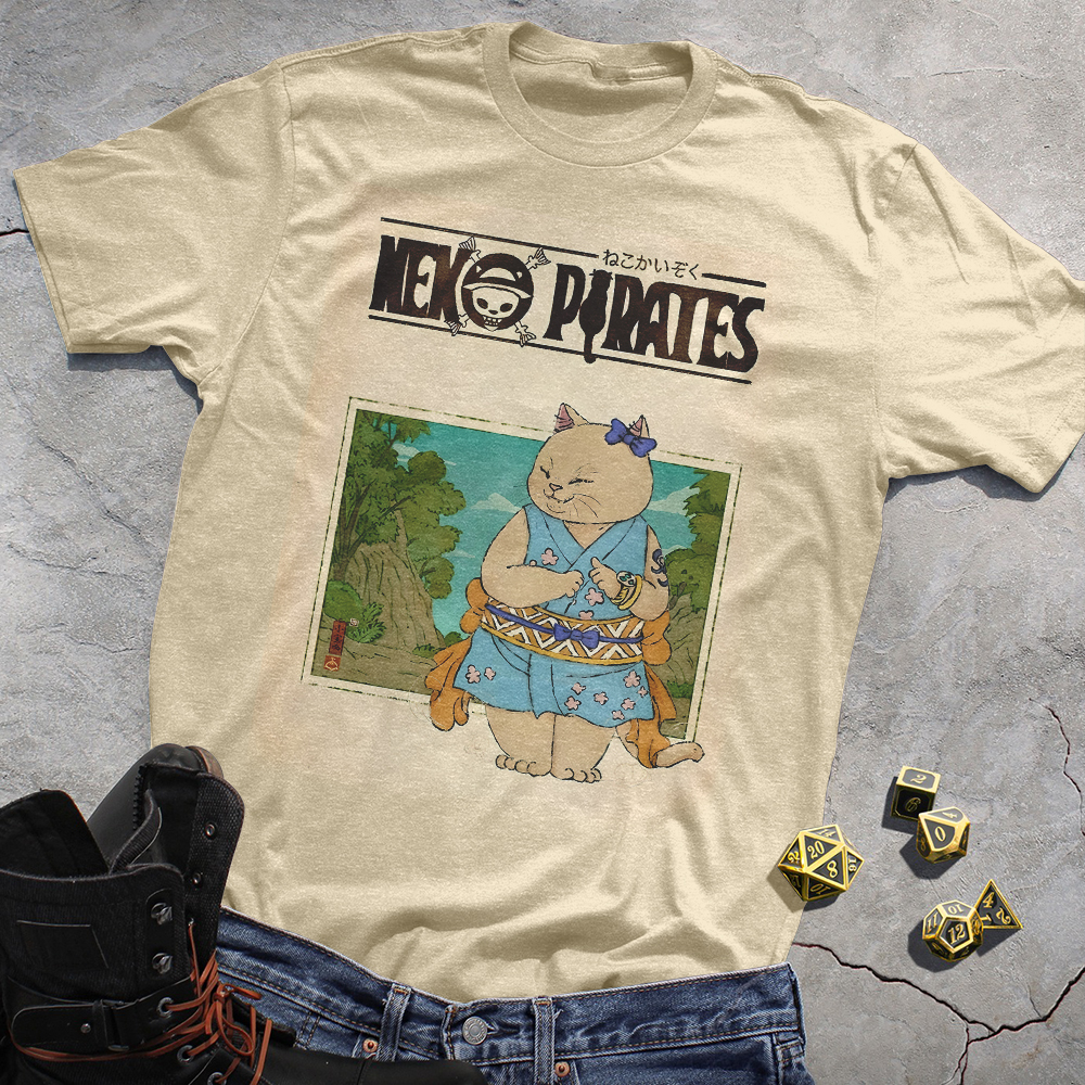 Meow Pirates One Piece Fans Print Tee.Ver 8