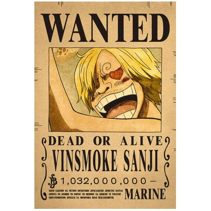 One Piece Wanted Poster - Wanted Sanji Bounty