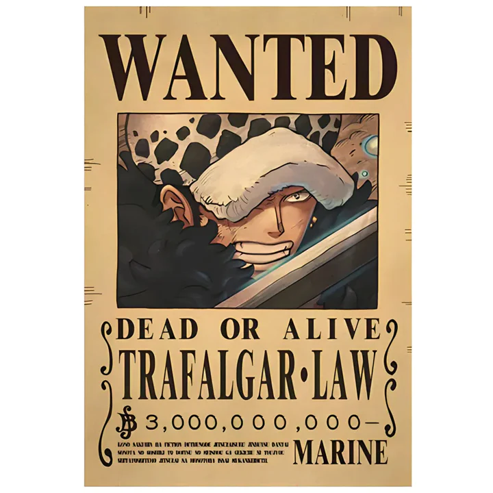 One Piece Wanted Poster - Wanted Trafalgar Bounty