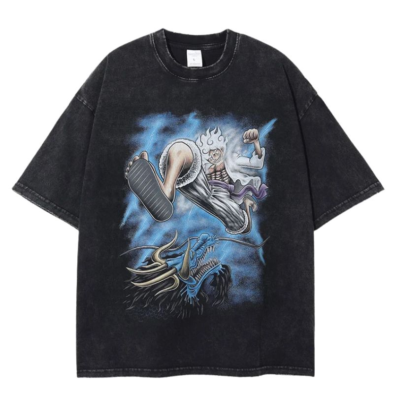 One Piece T-Shirts – Luffy Gear 5 Streatwear T-shirt