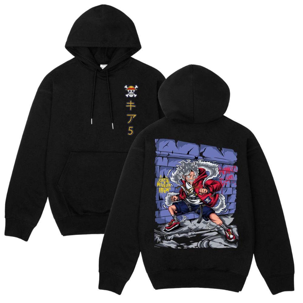 One Piece Hoodies – Luffy Gear 5 Nika Streetwear Pullover Hoodie