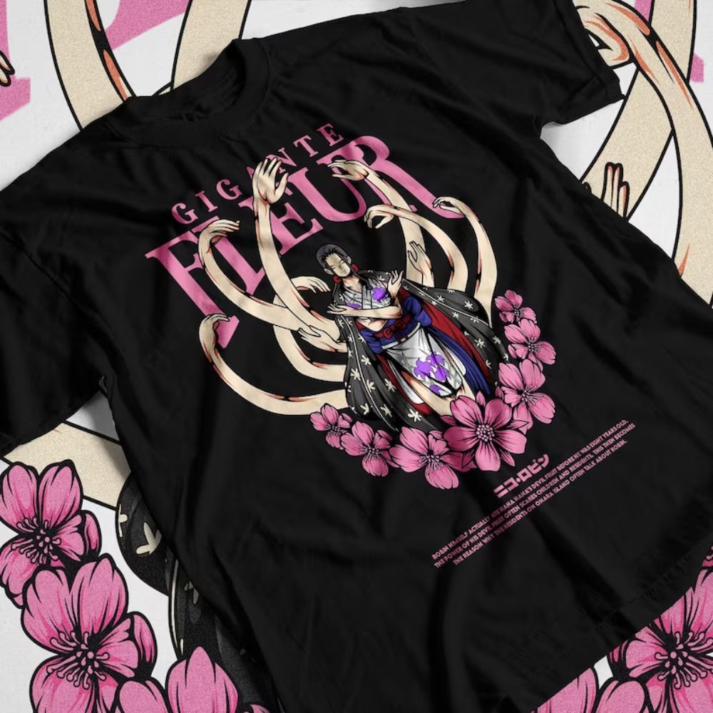 One Piece T-shirts – Gigante Fleur Nico Robin Anime T-Shirt